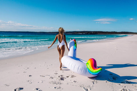 Tori Levett & Giant Inflatable Unicorn