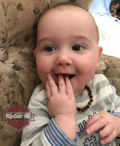 Amber teething necklace