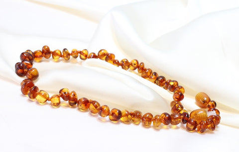 Amber teething necklace