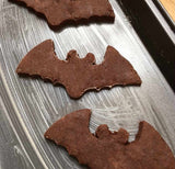 Halloween food ideas chocolate bat biscuits