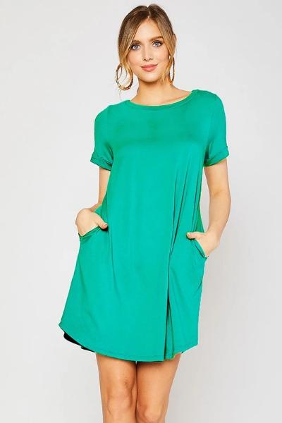 kelly green t shirt dress