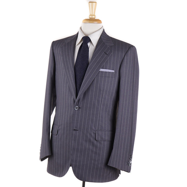 Brioni Medium Gray Stripe Super 180s Wool Suit