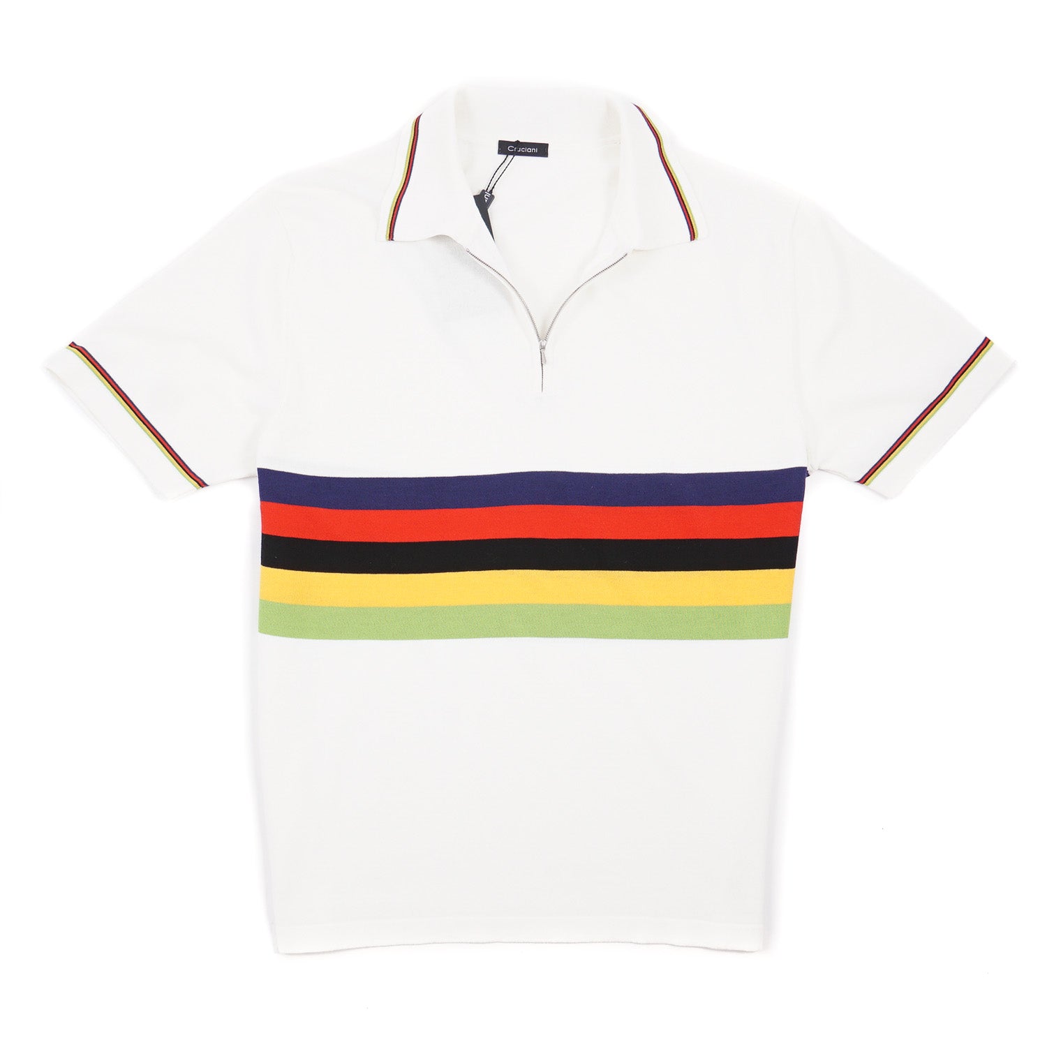 Cruciani Cotton Polo with Zipped Collar – Top Shelf Apparel
