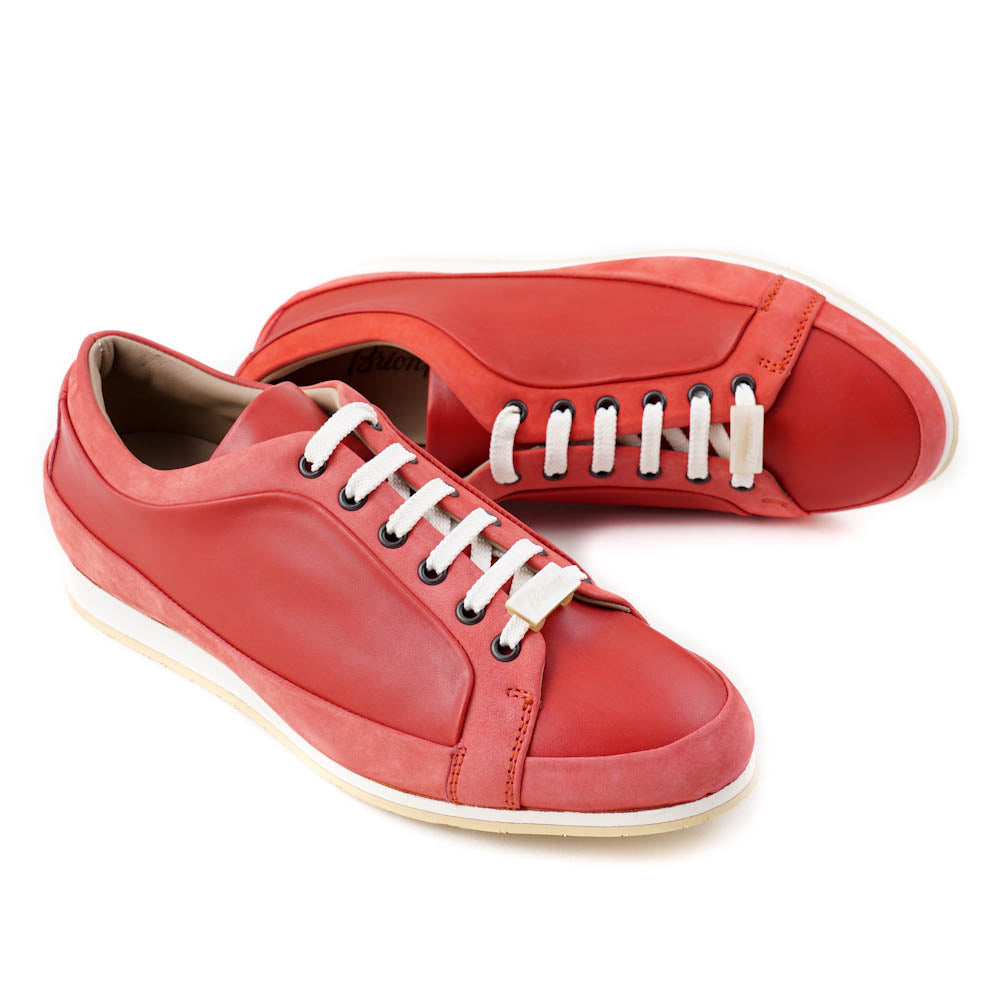 dannelse Beregn lastbil Brioni Coral Red Satin Calf Leather Sneakers – Top Shelf Apparel