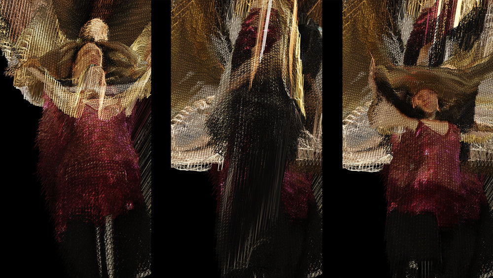 Lisa Banks, “Suspended Motion Series I: Triptych I,” 2014, digital composite