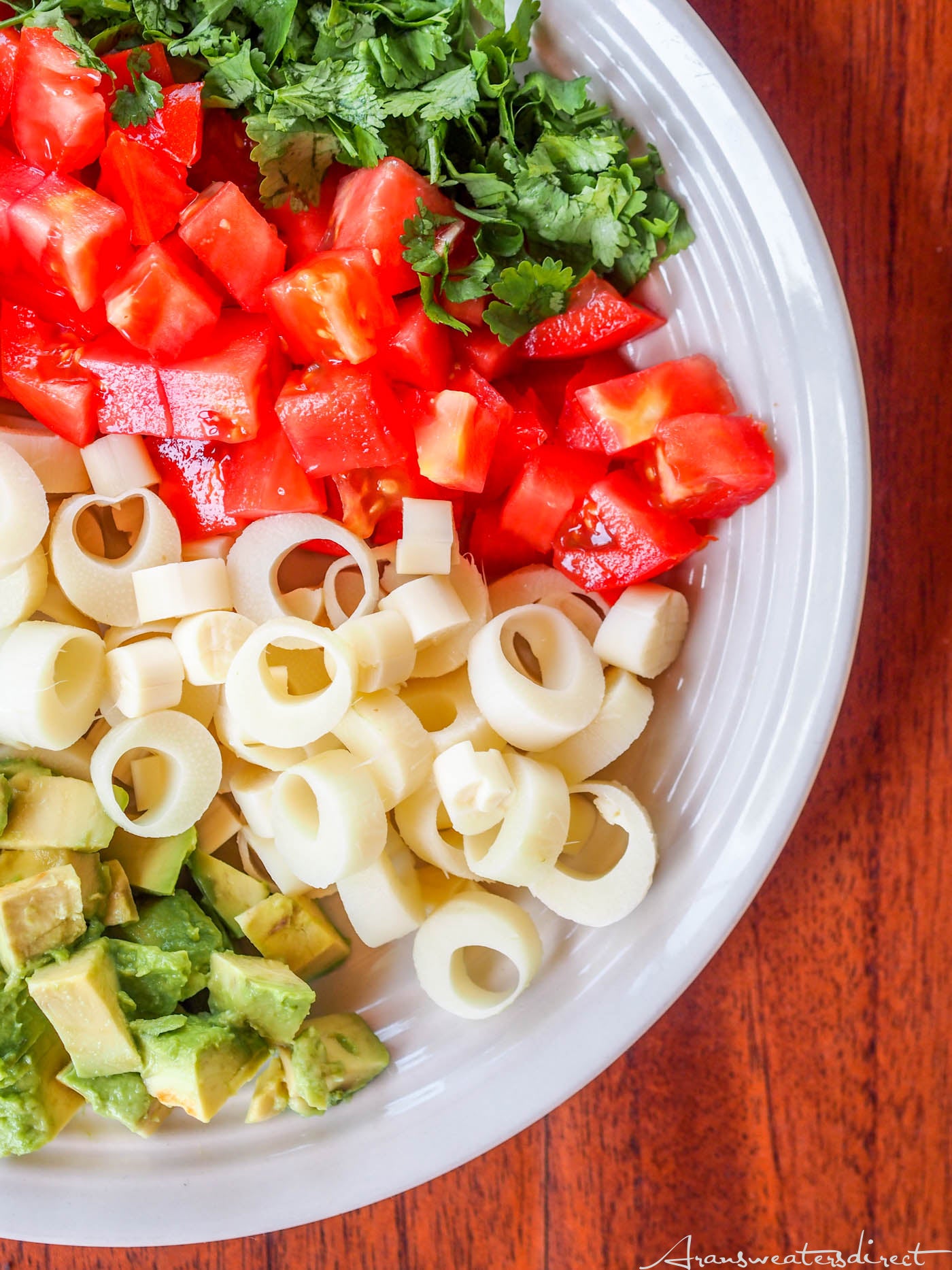 Hearts Of Palm Salad With Tomatoes Avocado Citrus Lime Dressing