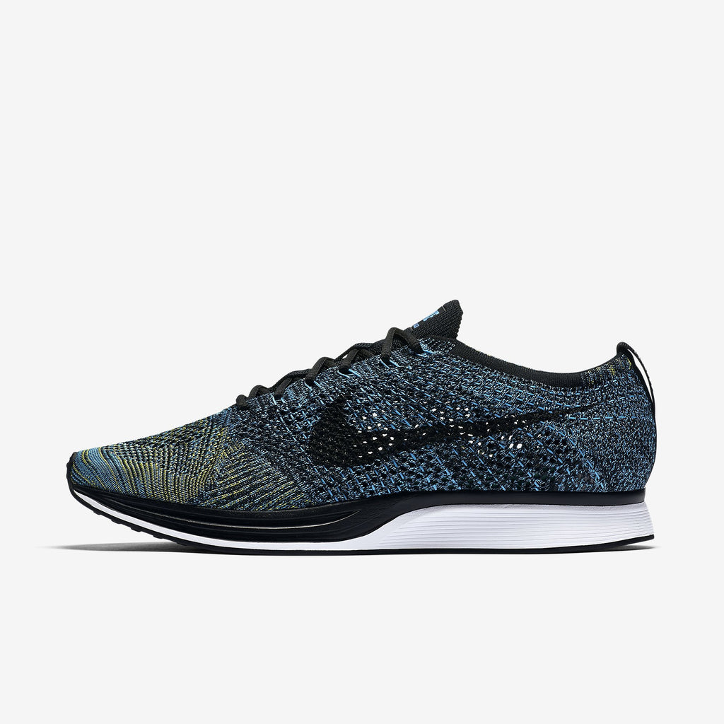 Saints SG Nike Flyknit Racer Crew Blue Lateral 