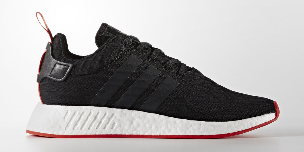 Saints SG adidas NMD_R2 Women Men Primeknit Runner Boost Black White Red