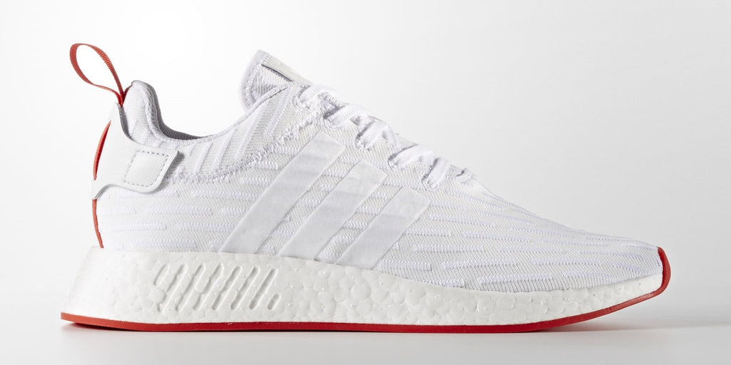 Saints SG adidas NMD_R2 Women Men Primeknit Runner Boost White White Red