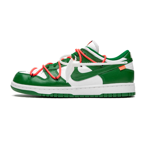 dunk low off white pine green