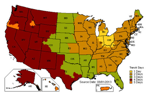 UPS Service Map