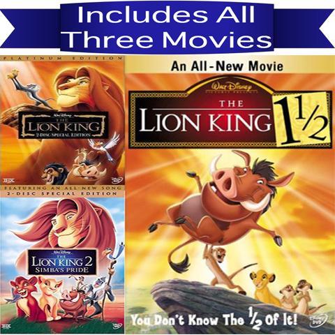 nieuwigheid maïs Onderzoek het Walt Disney's Lion King Trilogy DVD Set 3 Movie Collection – Blaze DVDs