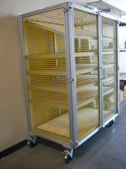 Security enclosure by F&L Industrial Solutions using 80/20 t-slots