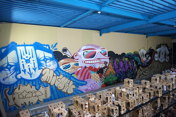 GATS totem mask graffiti mural in Tokyo