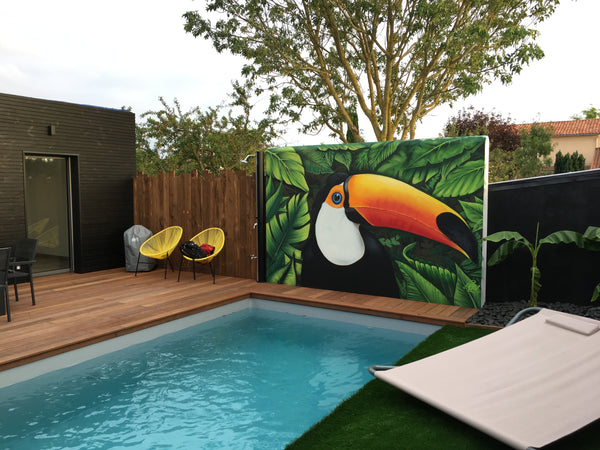 SERY Graffiti Mural Production of a Tucan