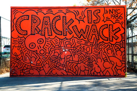 Keith Haring Crack Is Wack Mural