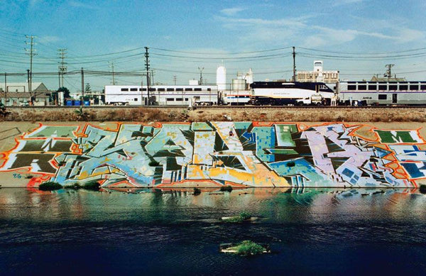 LA River Graffiti Piece by SABER AWR MSK