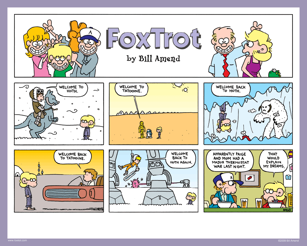 Stat Wars Signed Print Foxtrot Comic By Bill Amend The Foxtrot Store 