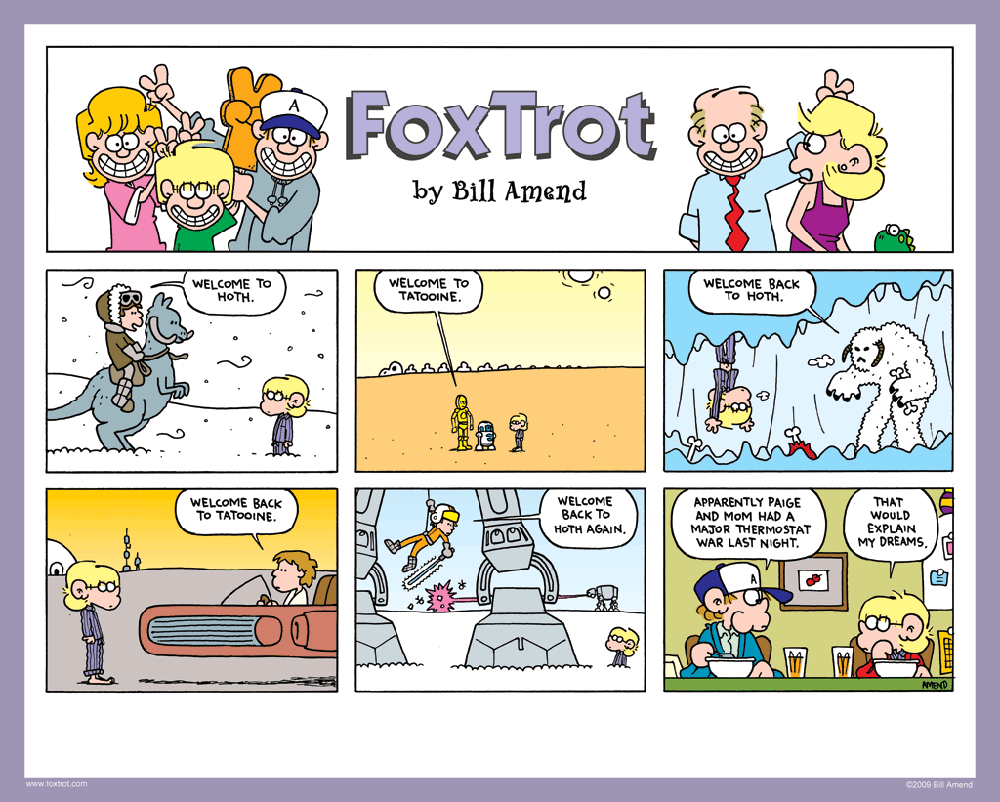 Stat Wars Signed Print Foxtrot Comic By Bill Amend The Foxtrot Store