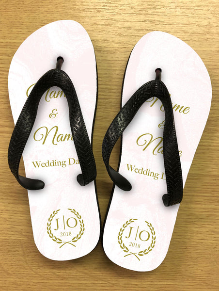 personalised wedding flip flops
