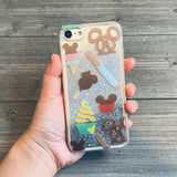 silver glitter iphone 6 case candy apple churro pretzel ice cream