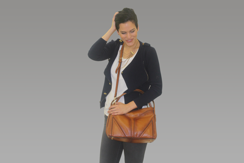 Vicenzo Ellen Tote Leather Handbag