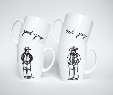 Bad Guy. Good Guy Mugs Set, Janet Milner