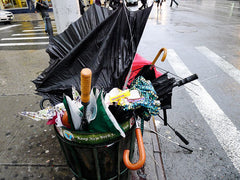 broken umbrellas