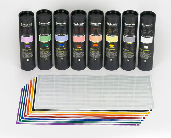RydeSafe Reflective Stickers Pinstripes Kit XL available in 8 colors