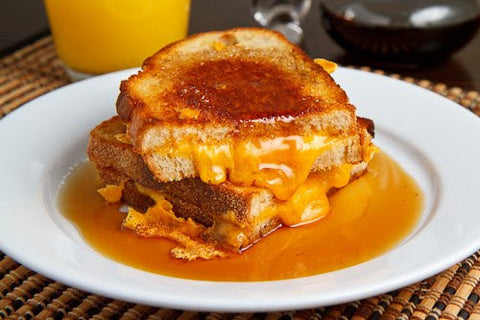 Breakfast Grilled Cheese Sandwich with Maple Syrup Recipe
