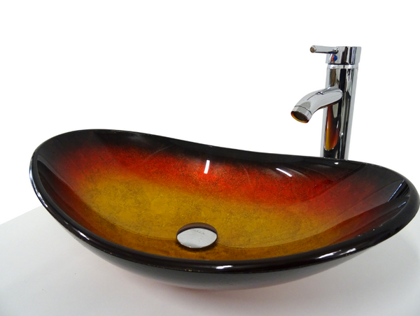 Snuggx Tempered Glass Countertop Vessel Basin