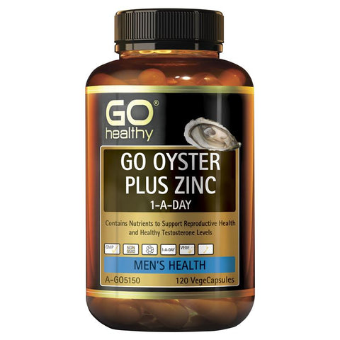 GO Healthy Oyster Plus Zinc 1-A-Day 120 Vege Capsules