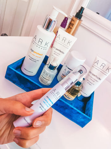 Product Image: Range of ARK Skincare products displayed on dressing table