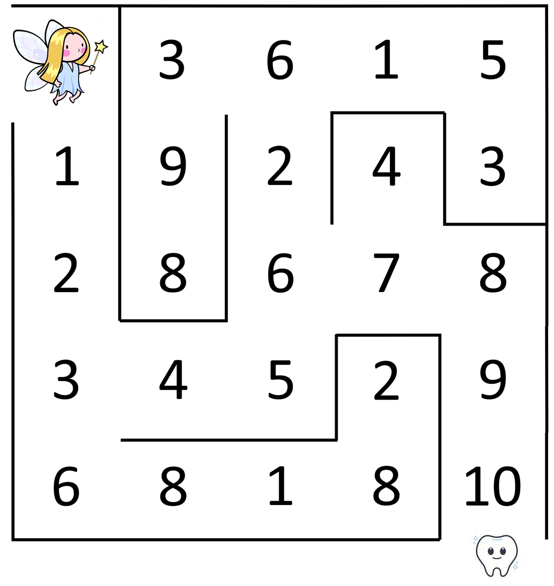 Tooth Fairy Number Maze Olympiad tester