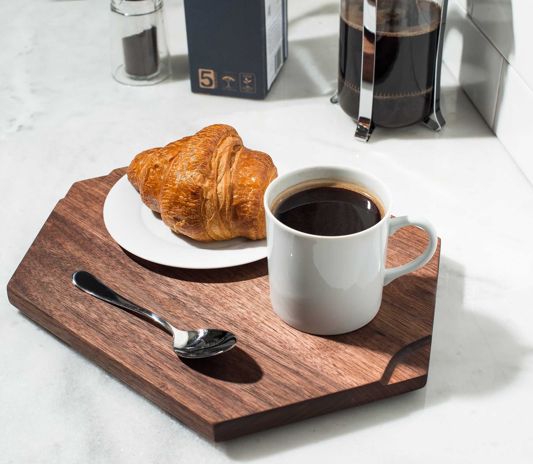 Coffee and a croissant is pure happiness. 