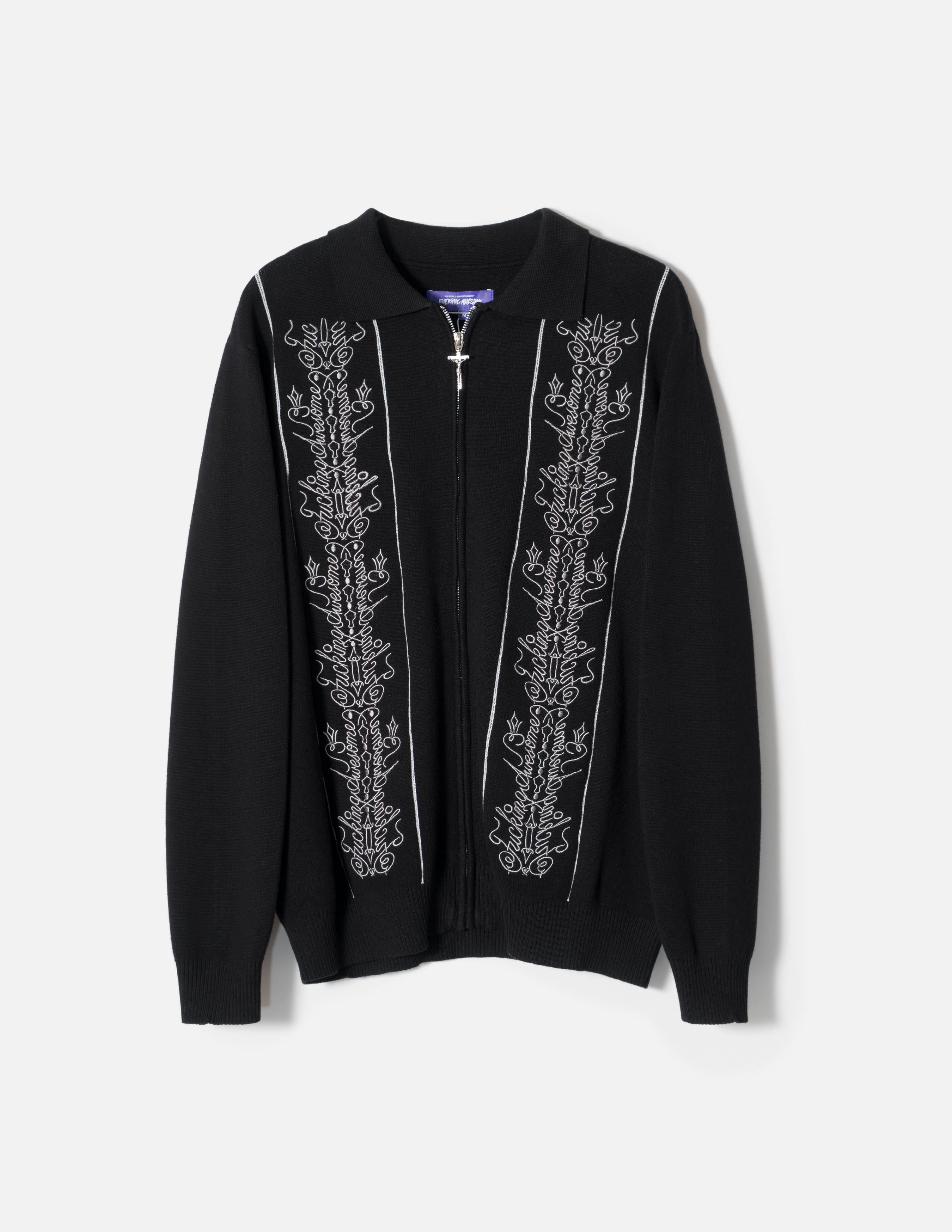 fucking awesome tone zip knit cardigan - ニット