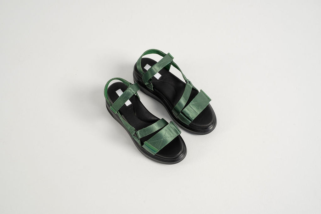 Suzanne Rae-Velcro Sandals-green sandals-Idun-St. Paul