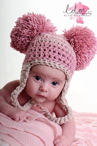 Newborn Double Pom Pom Hat Kit