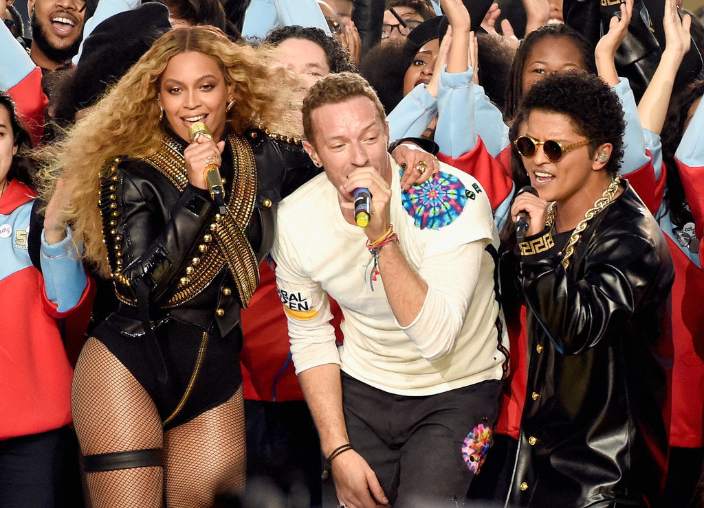 Beyonce, Coldplay, and Bruno Mars at the Super Bowl 50