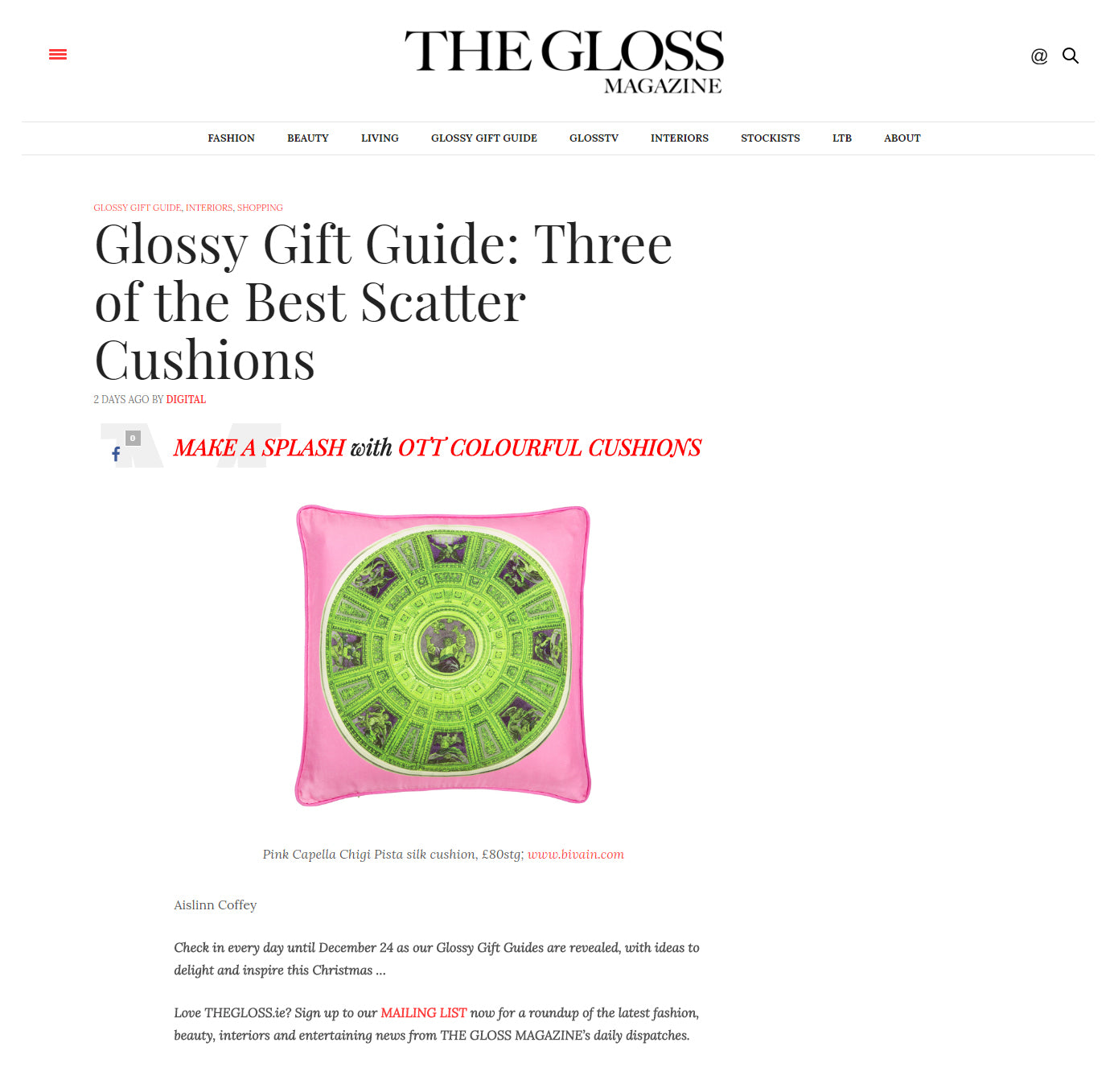 Bivain on thegloss.ie