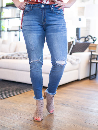 kancan frayed jeans