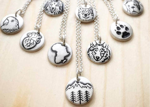 Handmade Silver Pendants from Lulubug Jewelry