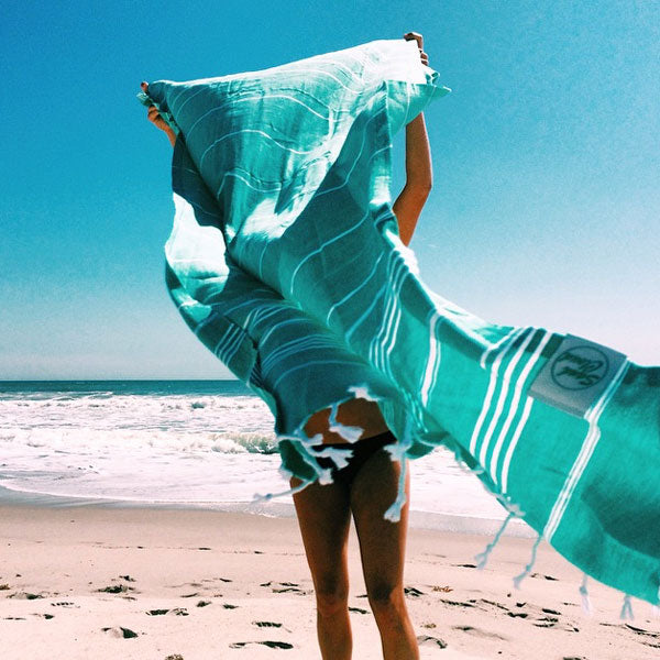 XL beach blanket seafoam