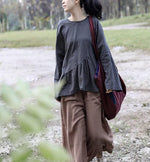 Asymmetrical Linen Shirt | Lotus