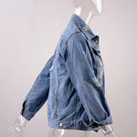 cambioprcaribe Basic Distressed Denim Jacket