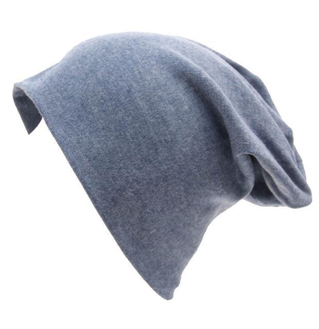 cambioprcaribe Beanie Hats Denim blue Slouch Fit Casual Beanie