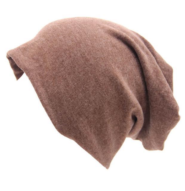 cambioprcaribe Beanie Hats Light Brown Slouch Fit Casual Beanie