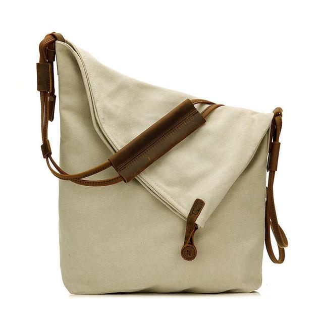 cambioprcaribe Beige Canvas Cross Body Bag