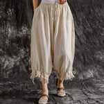 Zen Cotton Linen Fringed Pants | Zen