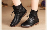 Vintage Soft Leather Ankle Boots